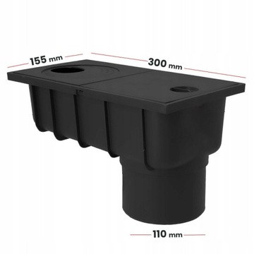 НИЖНИЙ ЖЕЛОБ Отстойник ЖЕЛОБА РУЧНОЙ ОЧИСТИТЕЛЬ ЖЕЛОБОВ ЧЕРНЫЙ 110 Корзина