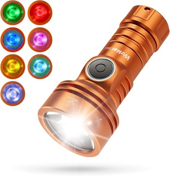 MINI LATARKA LED WURKKOS TS11 2000 LUMENÓW USB AKUMULATOROWA PRZENOŚNA RGB