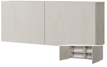 Szafka wisząca zamykana szer 110 cm kolor szary