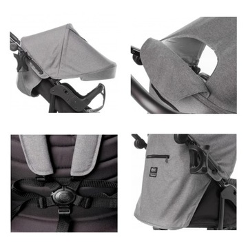 Коляска 4Baby RAPID | Меланж L/СЕРЫЙ