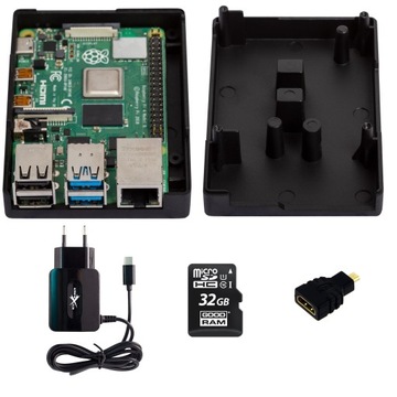 Zestaw Raspberry Pi 4 8GB pasywna obud alum 32 GB