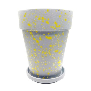 DONICZKA OSŁONKA 14cm terrakota HANDMADE D12 SZARA