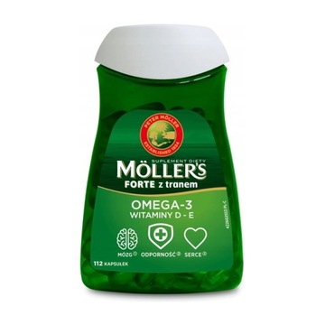 Mollers FORTE Tran Omega-3 D3 E, 112 kapsułek