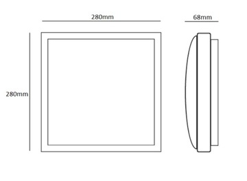 СВЕТОДИОДНЫЙ ПОТОЛОЧНЫЙ СВЕТИЛЬНИК. БЕЛЫЙ SOLA LED D SLIM IDEUS
