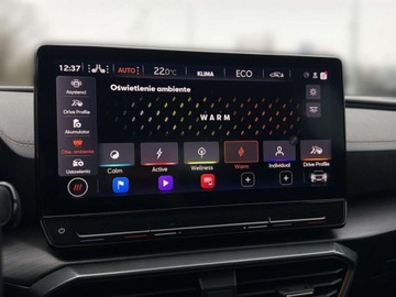 Cupra Formentor Crossover PHEV 1.4 e-HYBRID 245KM 2022 Cupra Formentor VZ Kubelki Kamera Cofania Pakiet skorzany ACC Faktura Vat23, zdjęcie 27