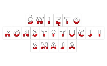 LITERY DEKORACYJNE - ŚWIĘTO KONSTYTUCJI 3 MAJA