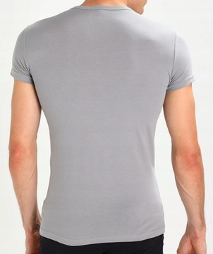 EMPORIO ARMANI Iron V-Neck Oryginalny T-Shirt _ L