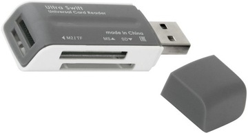mały USB czytnik kart pamięci SD microSD HC MS