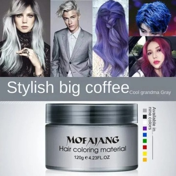 Mofajang Color Воск для волос Помада для укладки Серебро Бабушка Серый Одноразовый Natur