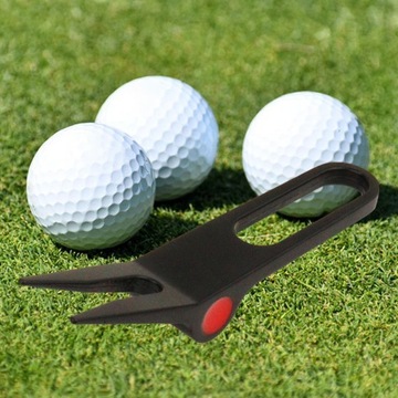 Ремонтная вилка для гольфа Divot Tool Маркер Pitch Mark для гольф-стадиона Черный
