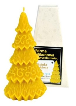 Forma silikonowa Choinka zdobiona mała wys. 14,5cm
