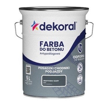 Dekoral Do Betonu 5L GRAFIT-OWO-SZARY GRAFITOWY MAT Akrylit B farba