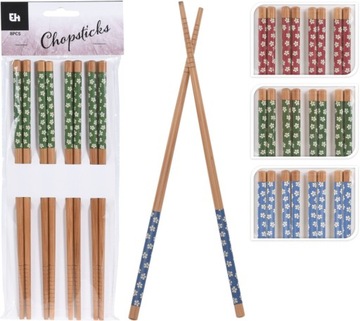 КИТАЙСКИЕ БАМБУКОВЫЕ ПАЛОЧКИ ДЛЯ ЕДЫ 4 ПАРЫ Отличная посуда для дома