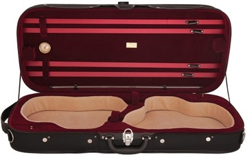 Podwójny futerał skrzypcowy na skrzypce 4/4 Classic M-case Czarny - Bordowy