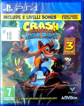 CRASH BANDICOOT N. SANE TRILOGY / NOWA / PS4 / 3 GRY