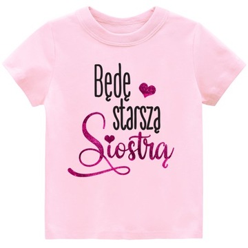 Koszulka t-shirt Będę starszą siostrą r. 92