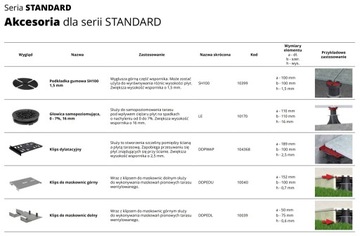 Самовыравнивающаяся головка 7% опоры ТЕРРАСНОЙ ПЛИТКИ - СТАНДАРТ LE 16