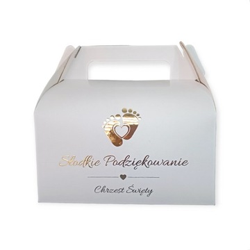 Коробка для торта КРЕЩЕНИЕ золотая WZ2