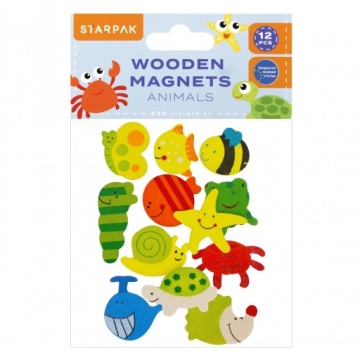 Магніти дерев'яні Тваринки 12 шт. Starpak 528370