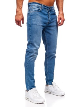 SPODNIE JEANSOWE MĘSKIE SLIM FIT GRANATOWE 6471 DENLEY_34/L