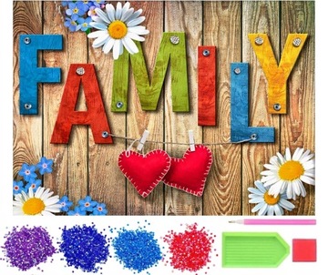 HAFT DIAMENTOWY MOZAIKA DIAMENTOWA 5D FAMILY