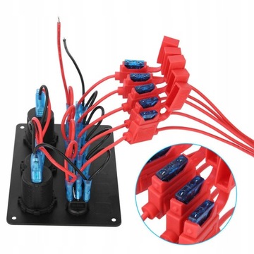 5 GANG PANEL PRZEŁĄCZNIKÓW 12-24V DO SAMOCHODÓW