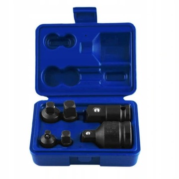 АДАПТЕРЫ ДЛЯ СНИЖЕНИЯ УДАРА 1/2 1/4 3/8 3/4 6 ШТ. АДАПТЕРЫ CRMO