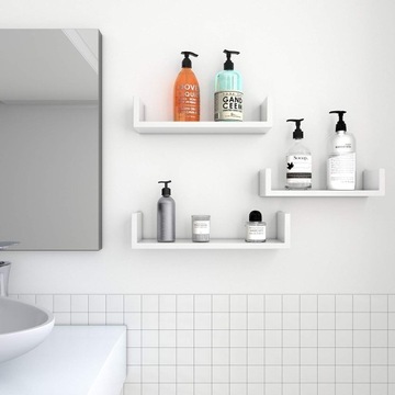 Полки настенные Amora белые - 3 шт.