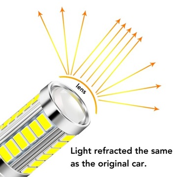 1pcs BA15S P21W 1156 Car LED Reverse Light Bulb For VW Passat B5 B6 Golf 4