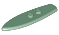 LEGO deska Surfboard zielony liść roślinka 90397