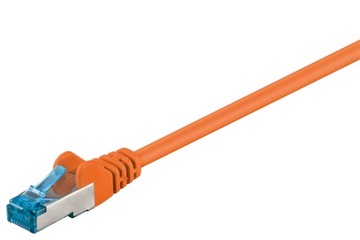 Kabel LAN Patchcord CAT 6A S/FTP pomarańczowy 1m