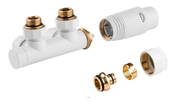 Zawór zespolony INVENA Z GŁOWICĄ DUOPLEX biały