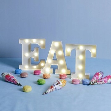 БУКВЫ СВЕТОДИОДНЫЕ БУКВЫ СВЕТЯЩИЕСЯ БЕЛЫЕ 3D НАПИСЬ 22СМ