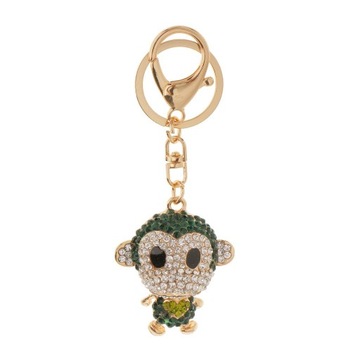 Wisiorek Rhinestone Crystal Monkey Animal Charm