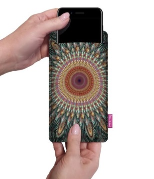 Etui pokrowiec futerał na smartfon telefon KALEJDOSKOP z filcu filcowe