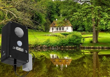 отпугиватель диких животных, кошек, собак, птиц + сигнализация + световая сирена