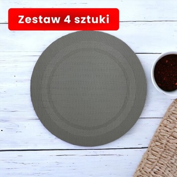 Podkładka na stół okrągła 36cm - Zestaw 4 sztuki