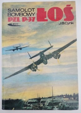 SAMOLOT BOMBOWY PZL P-37 ŁOŚ - CYNK ze schematami