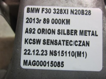 BMW 3 F30 328I N20 X3 F25 XDRIVE DRŽÁK UCHYCENÍ MOTORU PRAVÁ STRANA 6784824