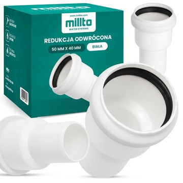 Redukcja Kanalizacyjna 50x40 mm Rury PCV ODWROTNA Złączka Łącznik Wody PP