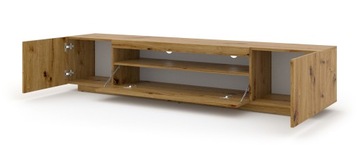 AURA 200 подвесной шкаф под телевизор, дуб ремесленный, все + LED