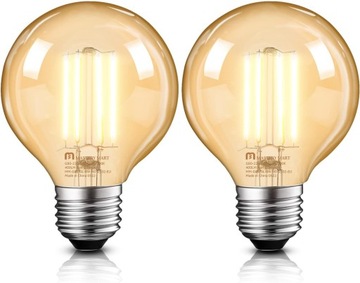Лампы MASTERY MART LED E27 G80 6 шт. теплый белый F винтаж 4W 400LM