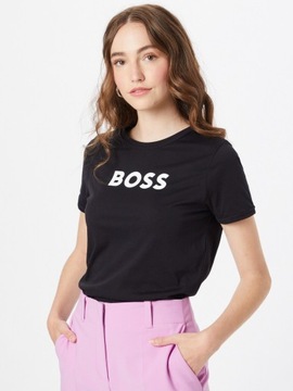 T-shirt damski HUGO BOSS czarna koszulka z krótkim rękawem r. XS