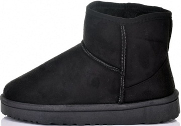 СНЕЖНЫЕ ТУФЛИ MUKLUKI ЖЕНСКИЕ С МЕХОМ ЧЕРНЫЕ