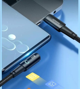 Черный кабель Tooki, 100 Вт, тип C — USB C, кабель 2 м, 5 А, 90 градусов, прямоугольный