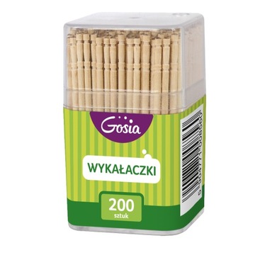 Gosia Jednorazowe wykałaczki w pojemniku 200 szt