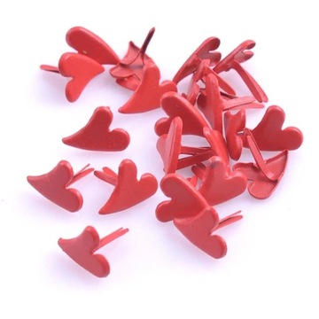 Good Quality 50Pcs Red Garment Clothes Factory Fashion Heart Rivet Stud