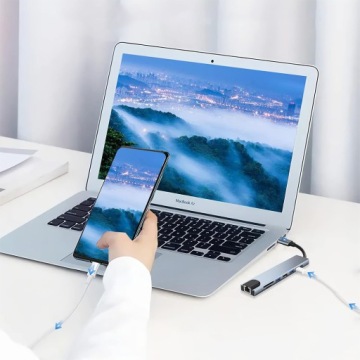 Концентратор USB-C 8 в 1 к адаптеру HDMI Macbook для ноутбука
