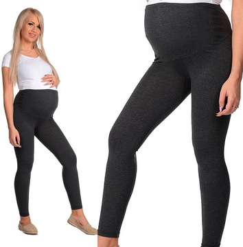 LEGGINSY CIĄŻOWE getry z panelem bawełna XXL/44