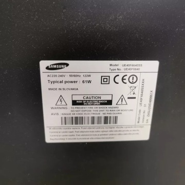 TELEWIZOR SMART TV SAMSUNG UE40F6640SS